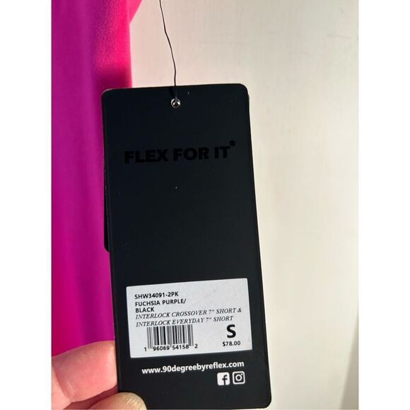 90 degree reflex crossover shorts pink small rn#144527 new - Picture 2 of 7